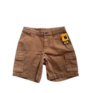 Carhartt Cargo Work Shorts Youth Brown Boys Size 12 NWT